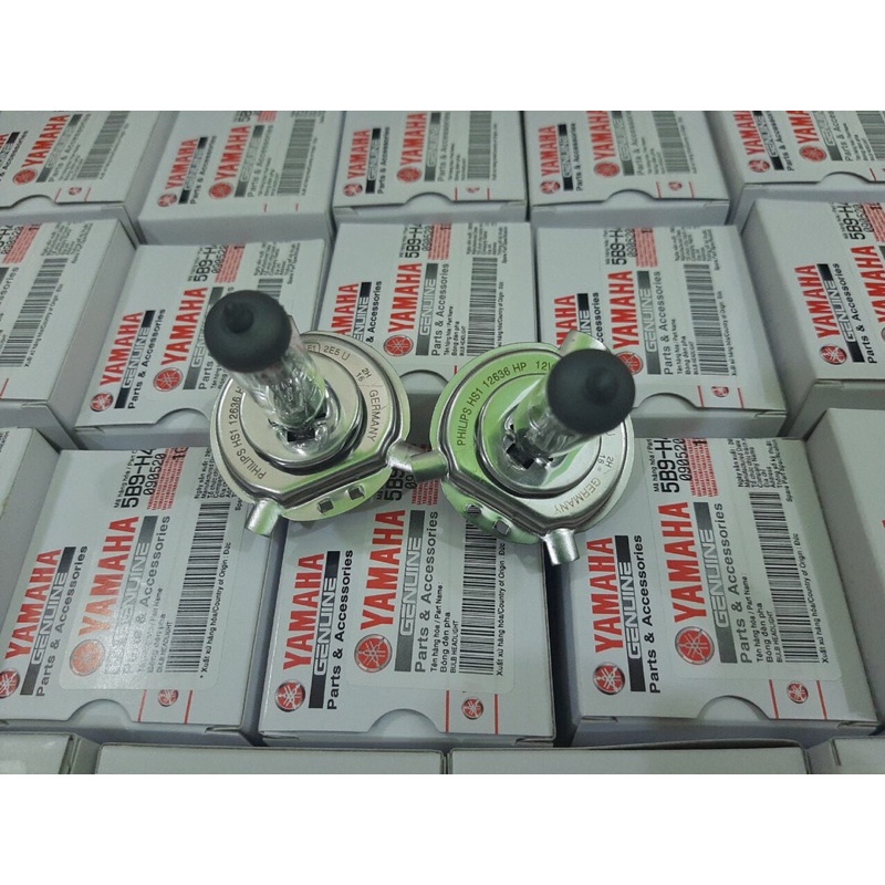 Bóng đèn pha 3 chân cắm chính hãng Yamaha. Philips 12V35/35W do công ty Yamaha Motor Việt Nam phân phối