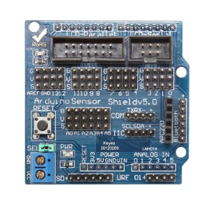 UNO Sensor Shield V5.0 được sử dụng với Arduino Uno hoặc các phiên bản Arduino có cùng kiểu chân và kích thước như Ardui