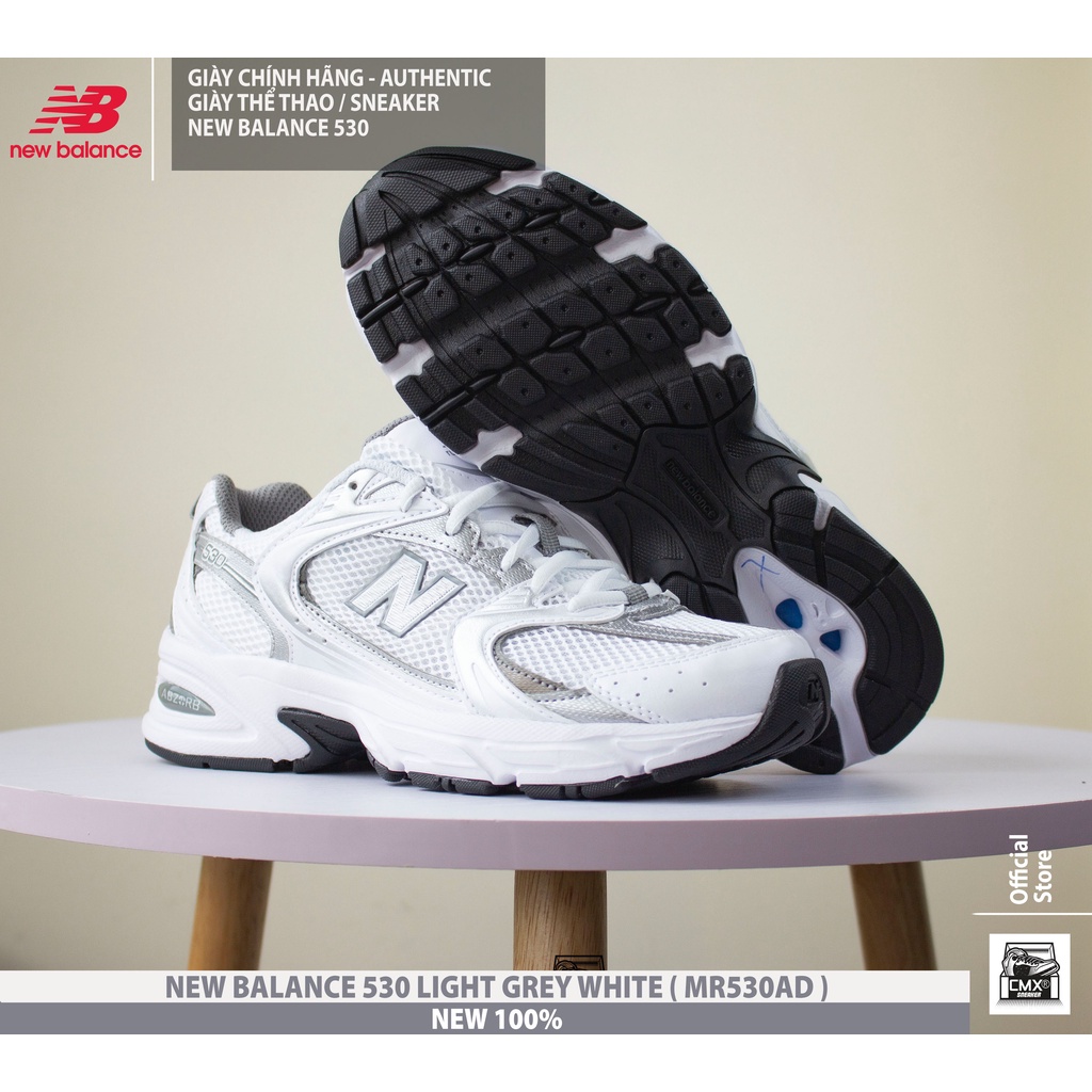 😘  Giày New Balance 530 WHITE LIGHT GRAY  - AUTHENTIC 100%