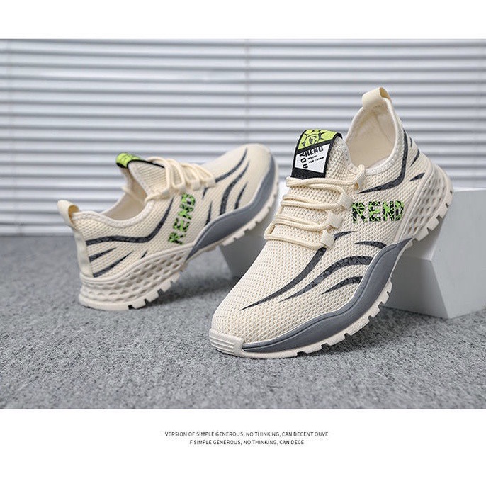 Giày sneaker nam thời trang sườn Chữ Trend501 2 màu