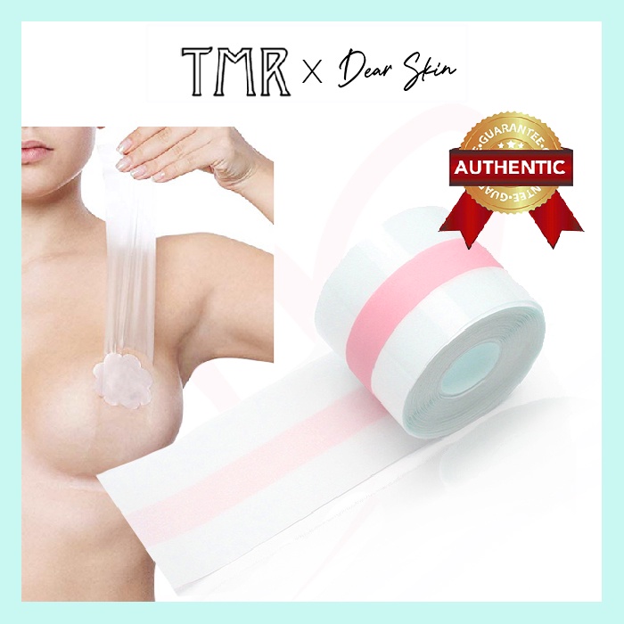Cuộn Băng Dán Nâng Ngực Trong Suốt TMR tự dính không thấm nước thoáng Invisible Push UP Tape 5cm x 5m
