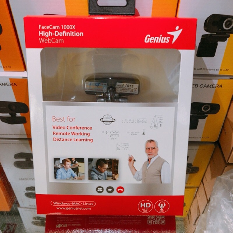 Webcam Genius FaceCam 1000X V2, Độ phân giải HD720P 1280x720, zoom 3X ,tích hợp microphone chính hãng | WebRaoVat - webraovat.net.vn