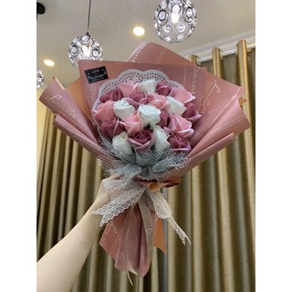 bó hoa 20 bông hồng mix