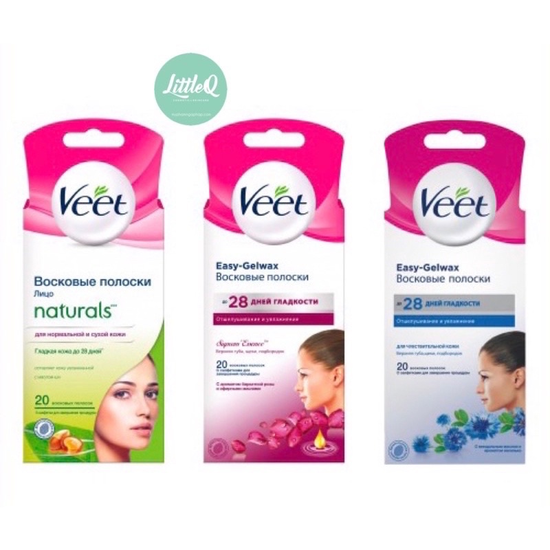 Wax ria mép Veet - tẩy lông mặt, ria mép Veet 20 miếng