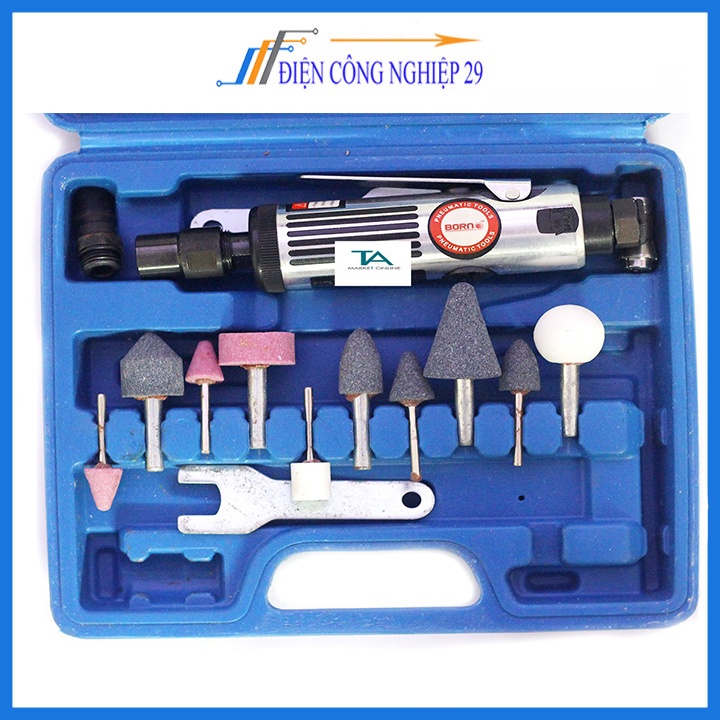 Bộ Máy Mài Hơi Mini Cầm Tay Die Grinder 8206 Trục Kẹp 3mm6mm