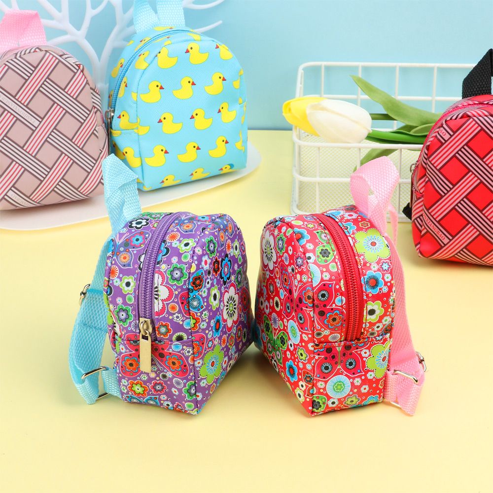 Ba lô mini thời trang dễ thương có móc khóa cho búp bê