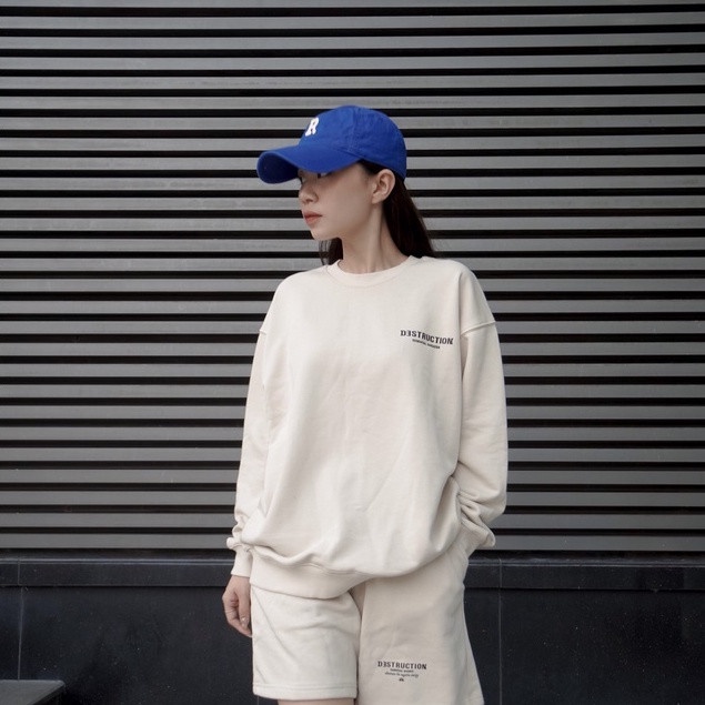 Áo sweater, khoác nỉ dài tay local brand Destruction nhiều màu in chữ form rộng unisex , ấm áp