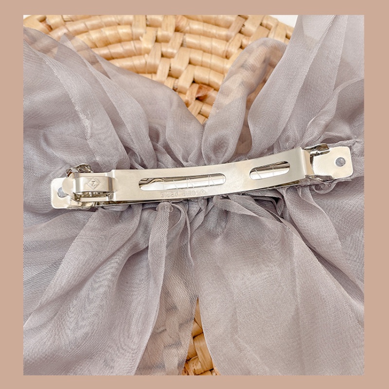 Kẹp Tóc Hình Nơ Lớn Bằng Vải Voan Thời Trang Mùa Xuân Mới