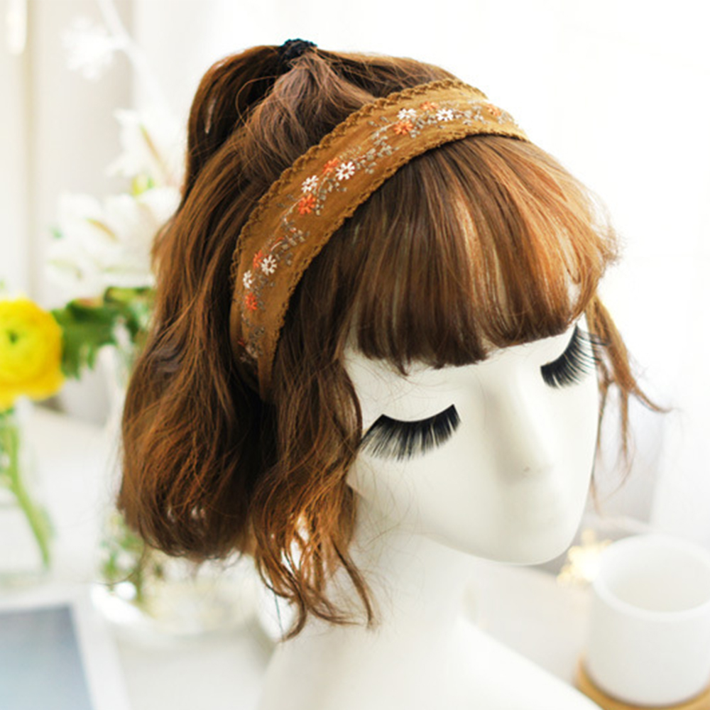 Băng đô thêu hoa phong cách dân tộc retro thời trang cho nữ