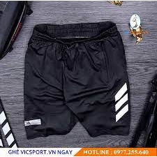 quần đùi nam mặc nhà thể thao big size unisex adidas 3 sọc co dãn cao cấp