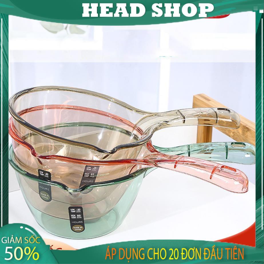 Gáo Múc Nước Bằng Nhựa Trong Suốt mã 007 3 màu lựa chọn HEADSHOP