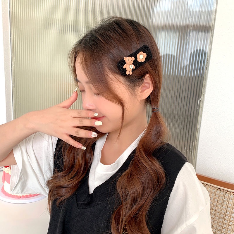 Kẹp Tóc Lông Cừu Thiết Kế Mới Đáng Yêu Thời Trang Mùa Thu Đông Dành Cho Bé Gái 2022
