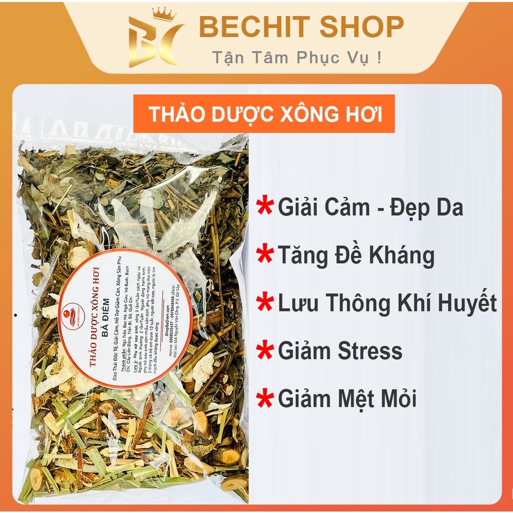 Thảo Dược Xông Hơi Toàn Thân - Lá Xông Hơi Giải Cảm - Xông Hơi Sau Sinh - Gói Xông Hơi