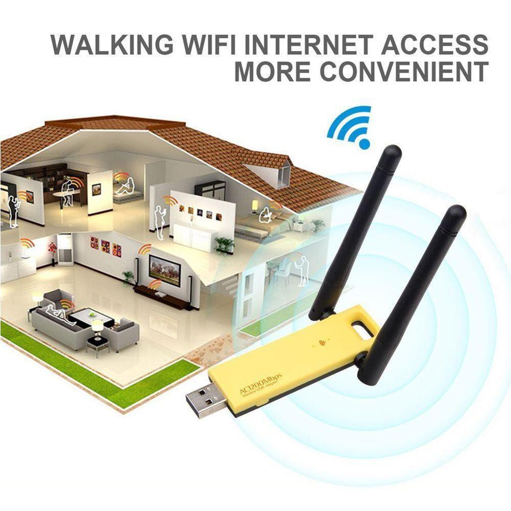 Thiết Bị Phát Wifi 1200mbps 2.4ghz / 5.8ghz Băng Tần Kép 802.11ac Usb 3.0