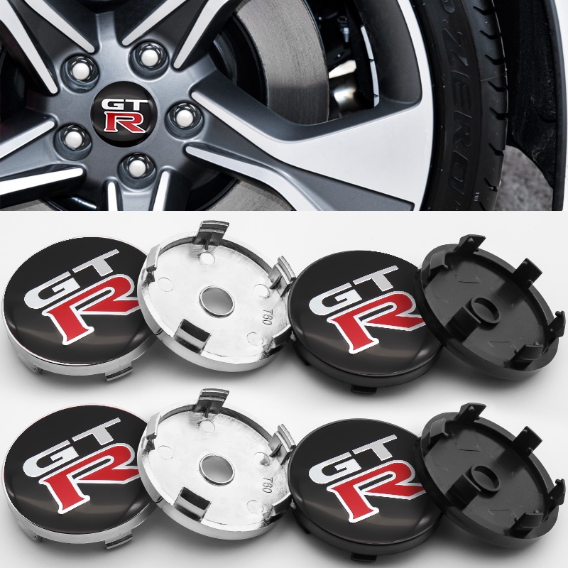 GTR 60mm 4 lốp trung tâm trung tâm nắp thay thế huy hiệu trung tâm bao gồm logo xe hơi cho GTR Nissa