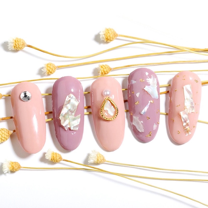 Phụ kiện Xà cừ trắng siêu mỏng trang trí nail hủ 10g