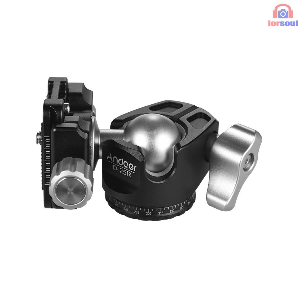 Andoer Chân Máy Ảnh D-25R Cnc Đầu Bi Kép Bằng Hợp Kim Nhôm Chịu Lực Thấp Cho Manfrotto Etc Dslr Ildc Max 10kg | BigBuy360 - bigbuy360.vn