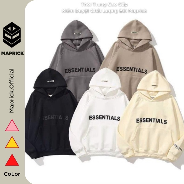 Áo Hoodie ESSENTIALS  [ Maprick ] Áo hoodie nỉ ngoại dày đẹp phong cách Bassic