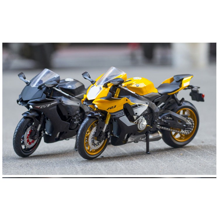 XE MÔ HÌNH MOTO Siêu xe YAMAHA YZF-R1 | MSZ tỷ lệ 1:12 màu Đen