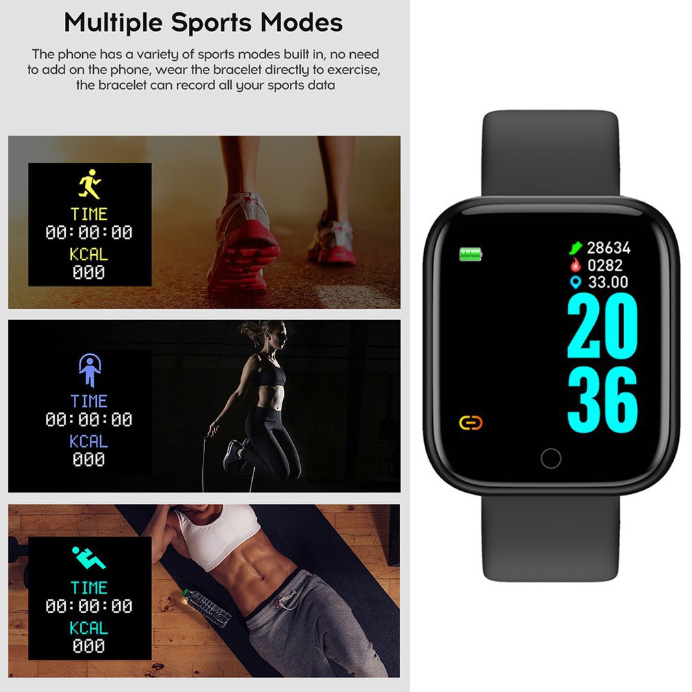 Y68 Color Screen Smart Bracelet Real-Time Sleep Monitoring Anti-lost Function