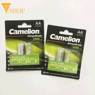 Combo 2 Vỉ Pin Sạc AA Camelion 2500mAh Hàng Chính Hãng