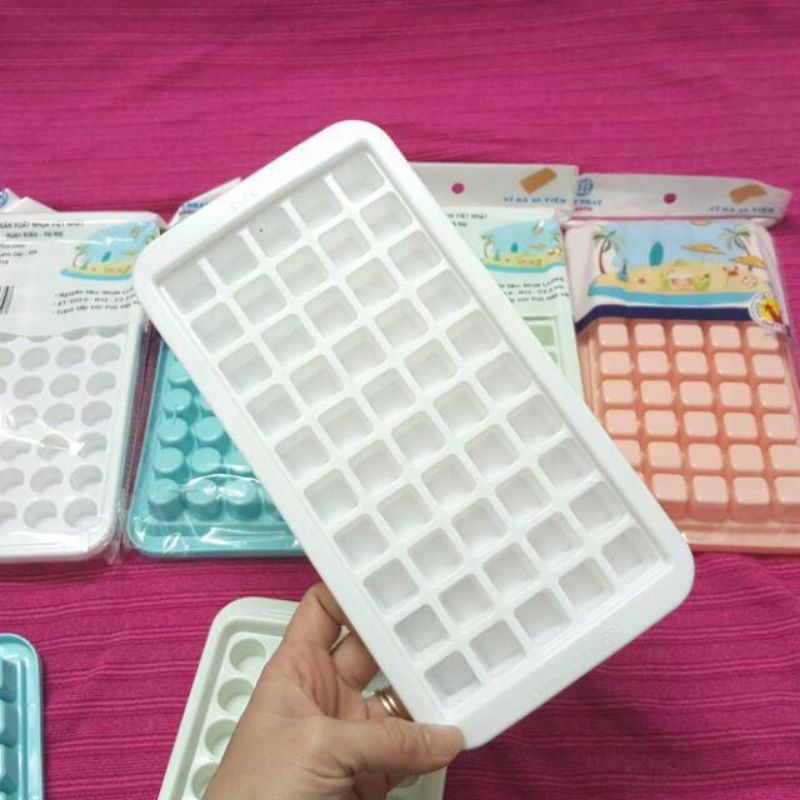 Khay đá, khuôn làm kem, làm thạch rau câu 50 viên loại đẹp