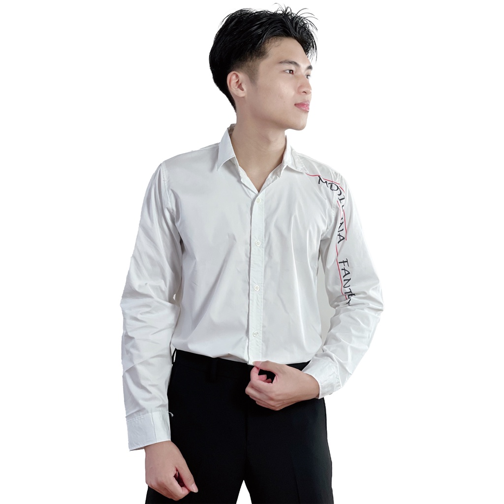 Áo sơ mi nam tay dài in chữ SM MD | BigBuy360 - bigbuy360.vn