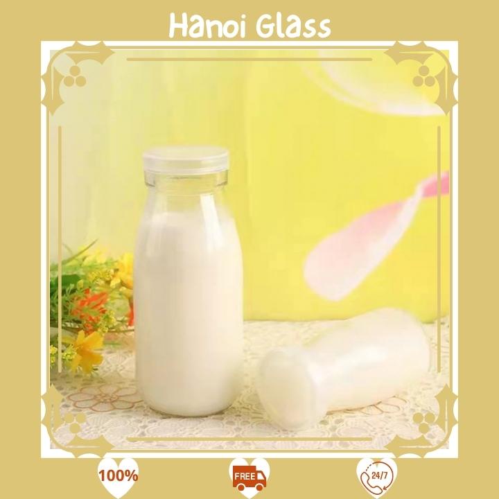 Chai thuỷ tinh 310ml 🎈 Nắp Thiếc 🎈 đựng sữa hạt nước ép làm sản phẩm [ RẺ THÔI RỒI ]