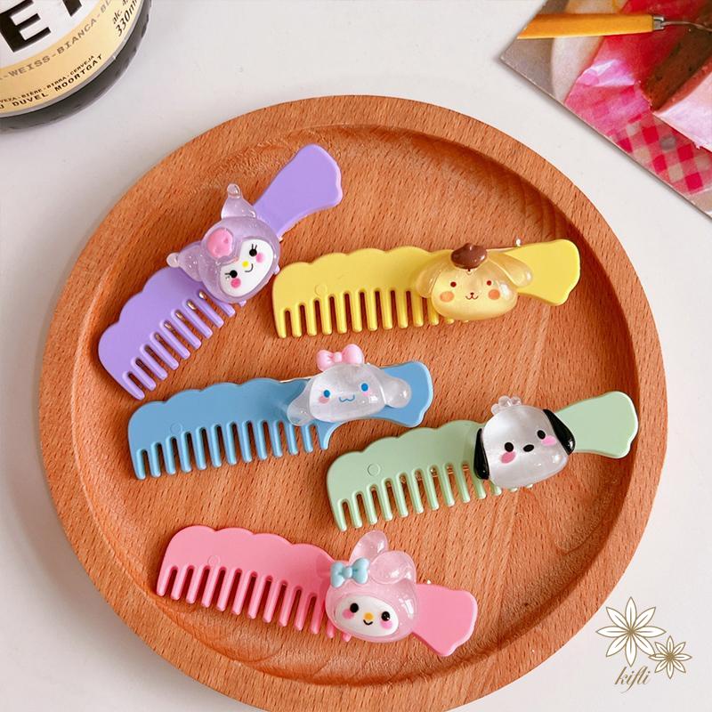 【kifli】SANRIO Kẹp Tóc Hình Chiếc Lược Cỡ Nhỏ Dễ Thương Cho Bé Gái