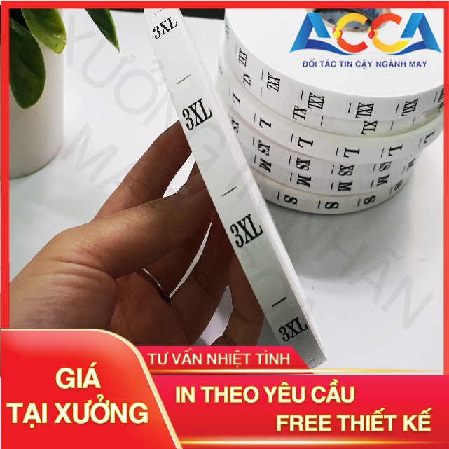 [GIÁ ƯU ĐÃI] CUỘN MÁC VẢI GIẤY IN SIZE QUẦN ÁO_IN ẤN NHÃN MÁC QUẦN ÁO THEO YÊU CẦU_MIẾN PHÍ THIẾT KẾ