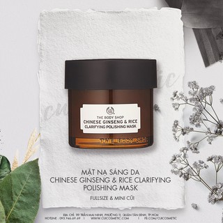 ( Cũi Cosmetic ) Mặt nạ dưỡng da The Body Shop Chinese Ginseng & Rice Clarifying Polishing Mask 75ml