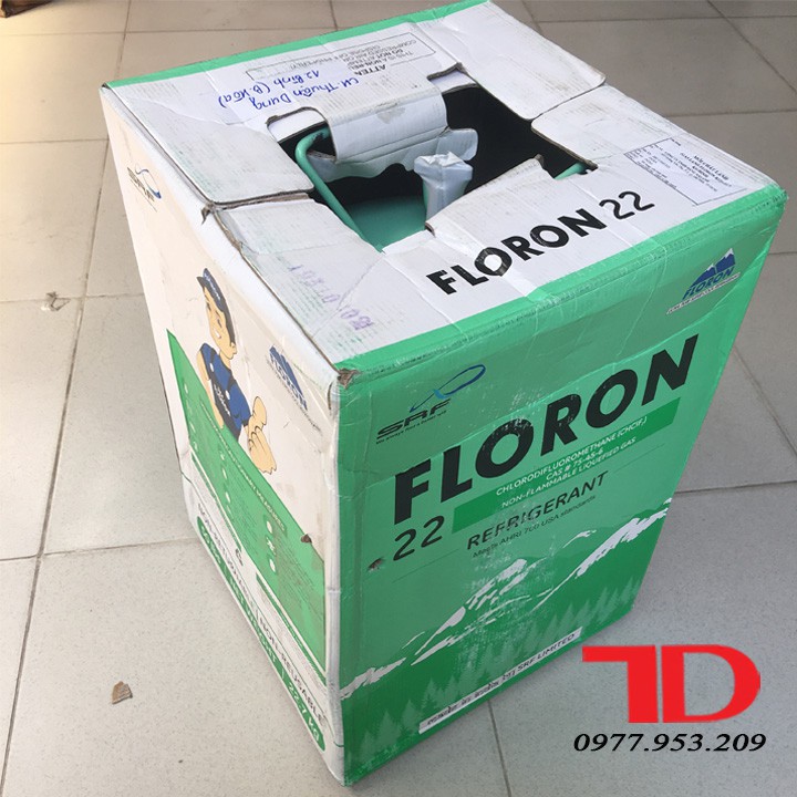 Môi chất lạnh điều hòa R22 FLORON Ấn Độ 22.7KG, ga lạnh R22