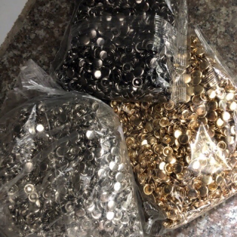 Đinh tán 2 mặt vàng, bạc, đen 1000c