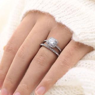 Nhẫn màu bạc sang trọng thanh lịch cho nữ