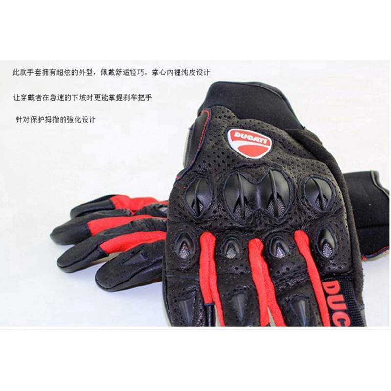 Găng tay da thật Ducati challenge