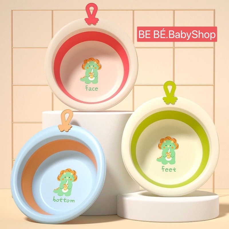 Chậu rửa mặt gấp gọn treo tường cho bé