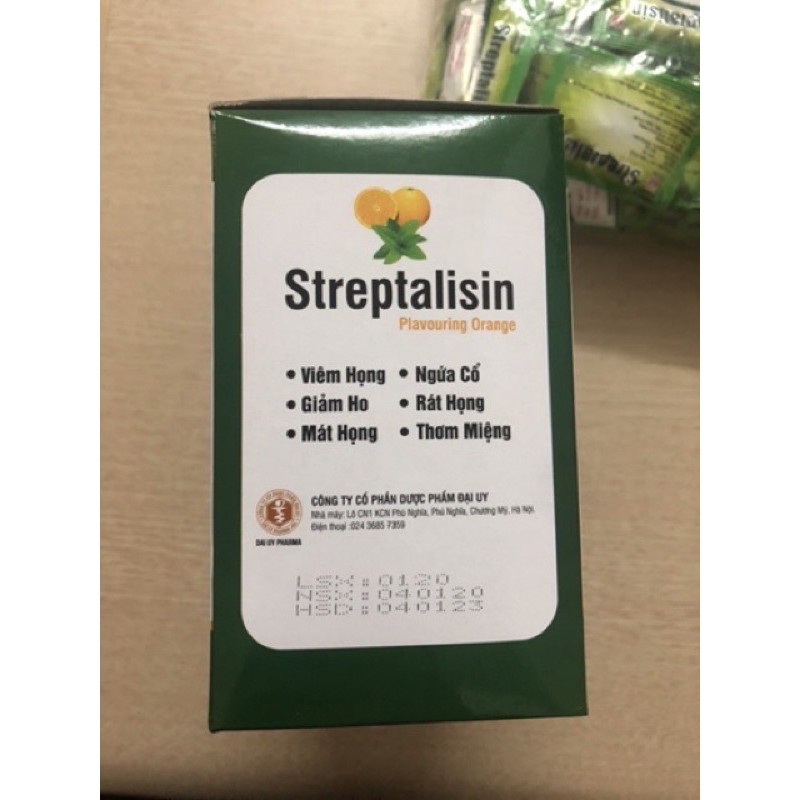 KẸO NGẬM GIẢM HO - mát họng - thơm miệng Streptalisin