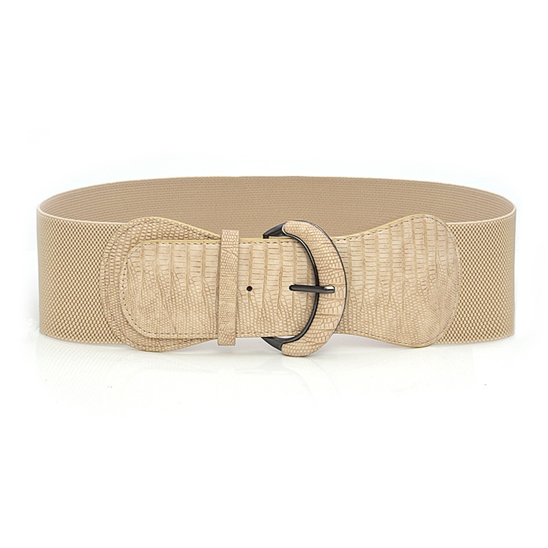 Thắt lưng vải da bản to co giãn cá tính sành điệu cho nữ