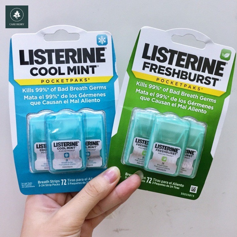 Miếng ngậm thơm miệng Listerine Pocketpaks 72 miếng