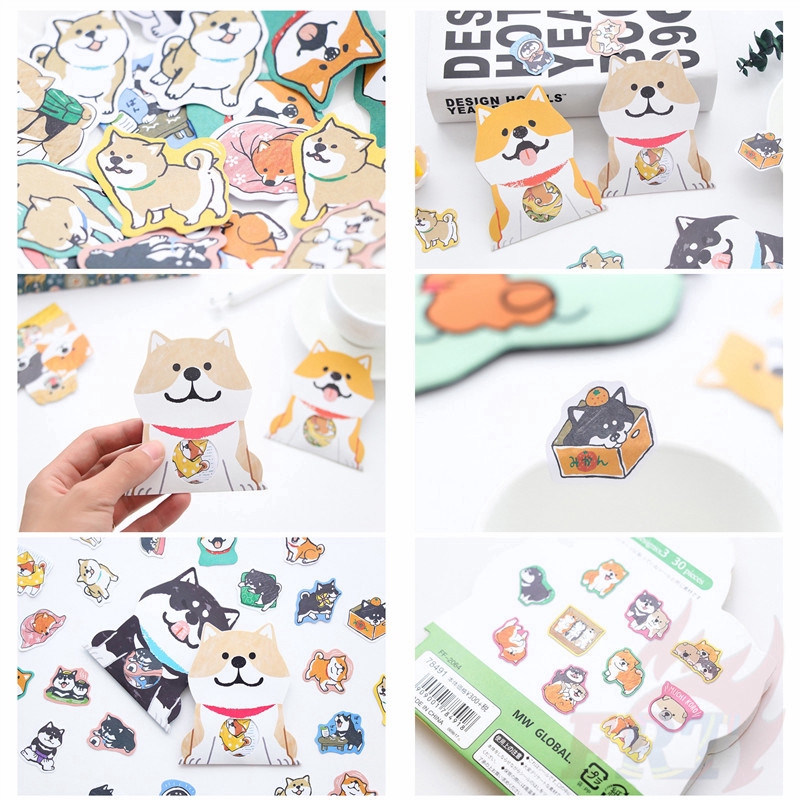 ❉ Dogs Diary Giấy và decal dán tường ❉ 30Pcs/Set Album Scrapbooks Mixed DIY Decor Stickers