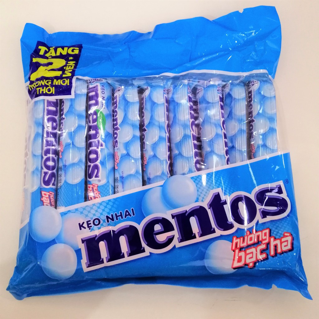 Kẹo Nhai Mentos Hương Bạc Hà (Gói 16 thanh)