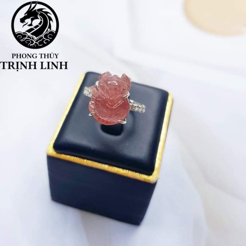 NHẪN BẠC HỒ LY - TỲ HƯU HỒNG DÂU TÂY