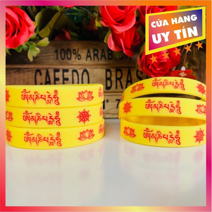 Vòng Tay Cao Su Tiếng Phạn -   - Vòng Tay Chú Tiếng Phạn