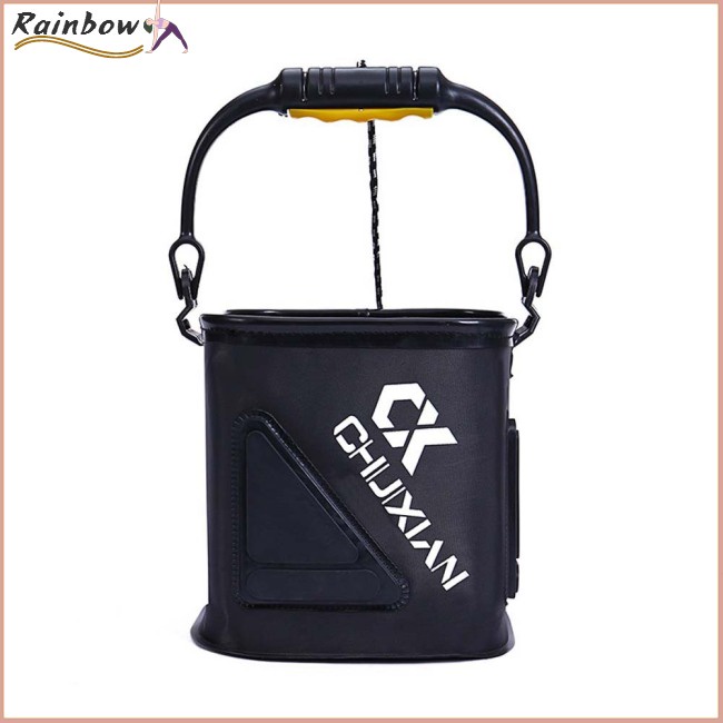 Xô Đựng Cá Mini Thiết Kế Gấp Gọn Có Tay Cầm Tiện Dụng