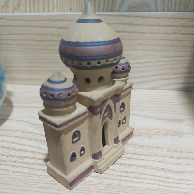 Cổng lâu đài alibaba 9x12 cm cho bể cá cảnh mini gia đình