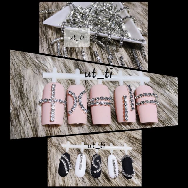 combo 10-50 charm nail xinh dây đá nail