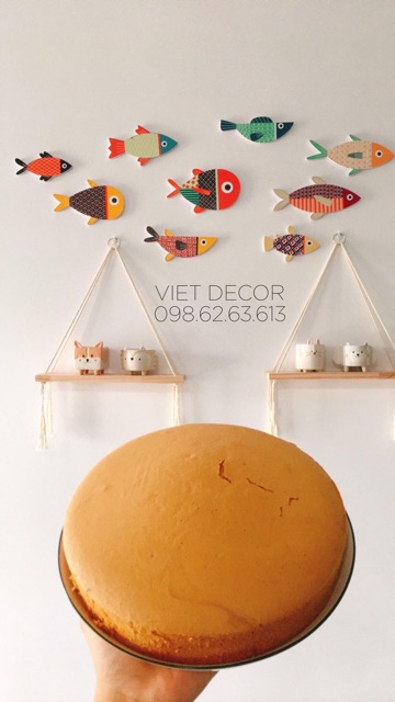 TRANH DECOR Dán tường Trang trí Nhà cửa – Bộ tranh Dán tường 9 Em Cá Màu -  Fomex Dày dặn, Có sẵn băng keo đi kèm