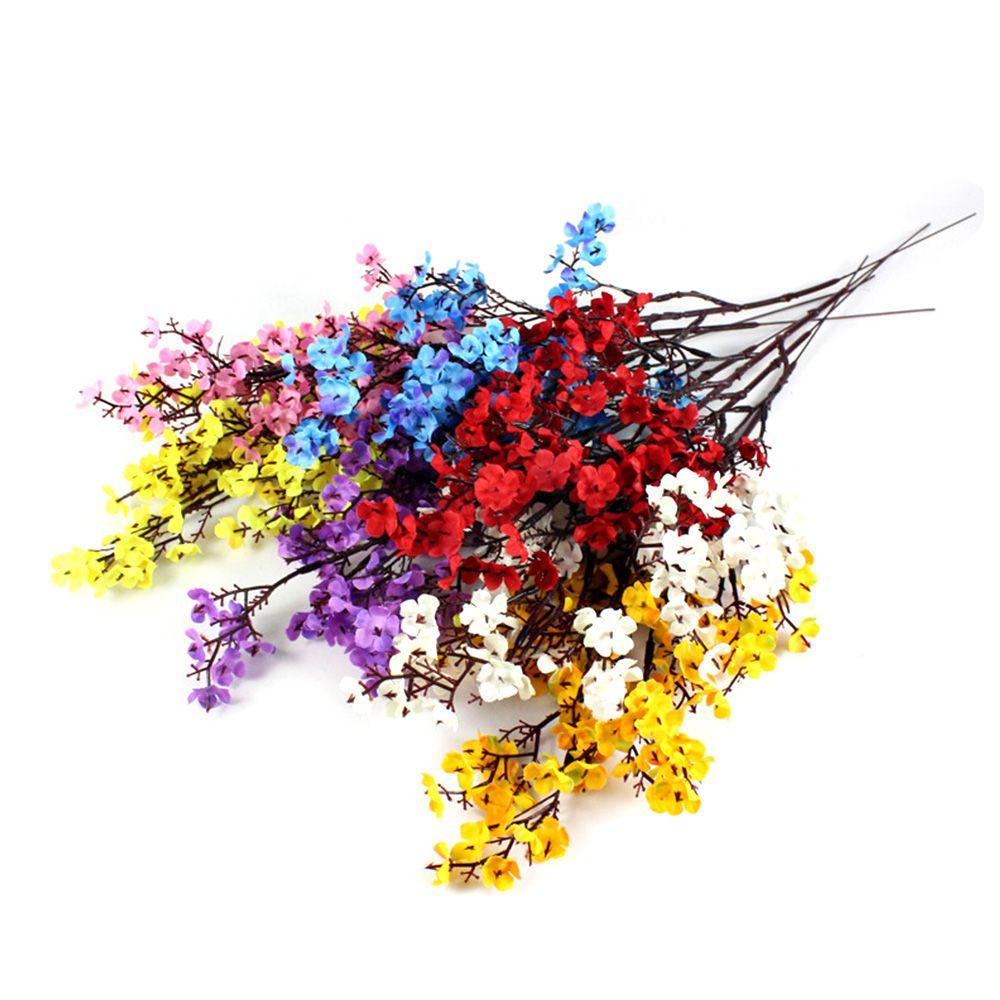 PINEVN Bộ 8 Bông Hoa Lụa Nhân Tạo Trang Trí Tiệc Cưới