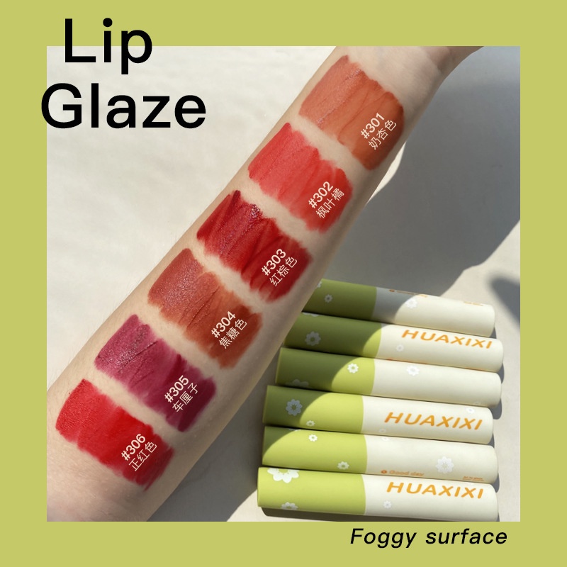 [Hàng mới về] Son kem lì HUAXIXI chống thấm nước thiết kế xinh xắn