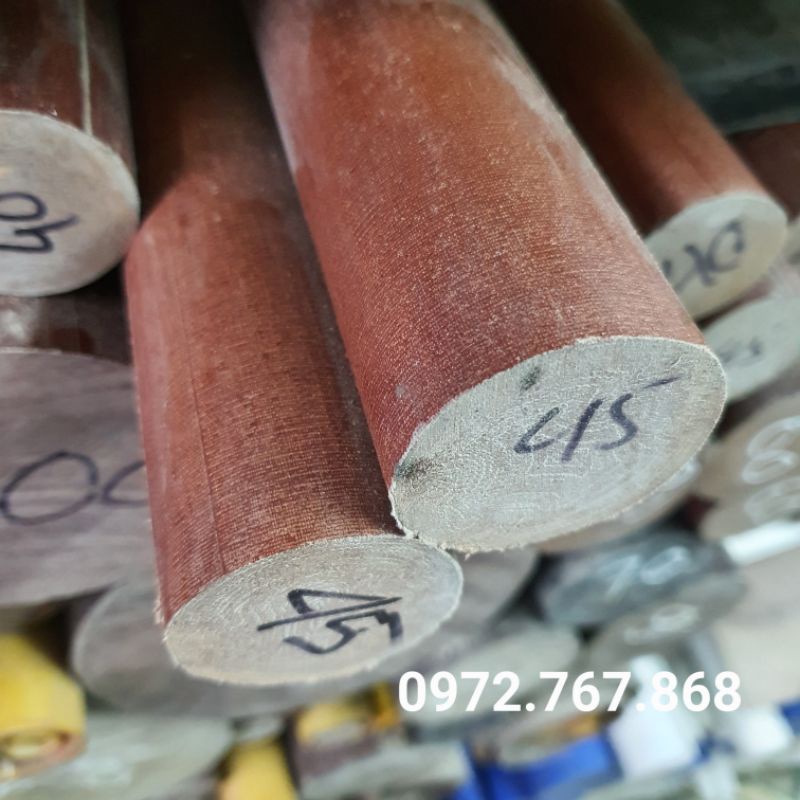 Thanh nhựa phíp tròn đặc phi 45mm, cánh điện chịu nhiệt